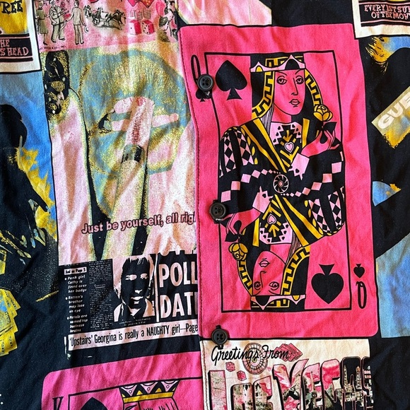 Guess Las Vegas Vintage Graphic Men's Button Down Short Sleeve Shirt, XL - Picture 5 of 12